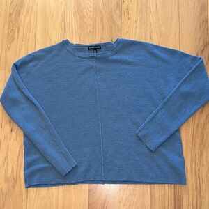 Eileen Fisher Women's Soft Blue Crew Neck Sweater